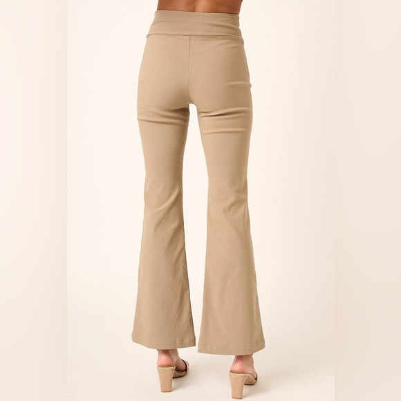 Mittoshop Surplice V Waist Flare Pants - Picture 2 of 6